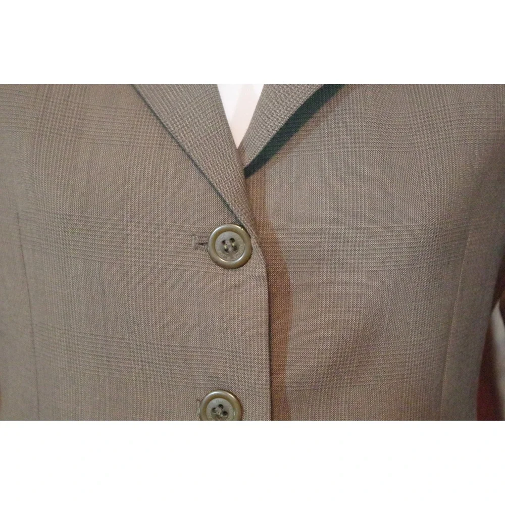 Bit of Heaven Tack Kids Blazer Jacket Brown Glen Plaid‎ Equestrian Show Coat